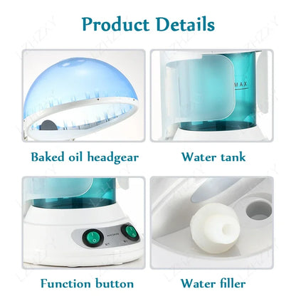 Facial Vaporizer Hair Steamer Humidifier Facial Steamer 2 In 1 Steam Sauna for Face Head Electronic Evaporator Atomizer Sprayer