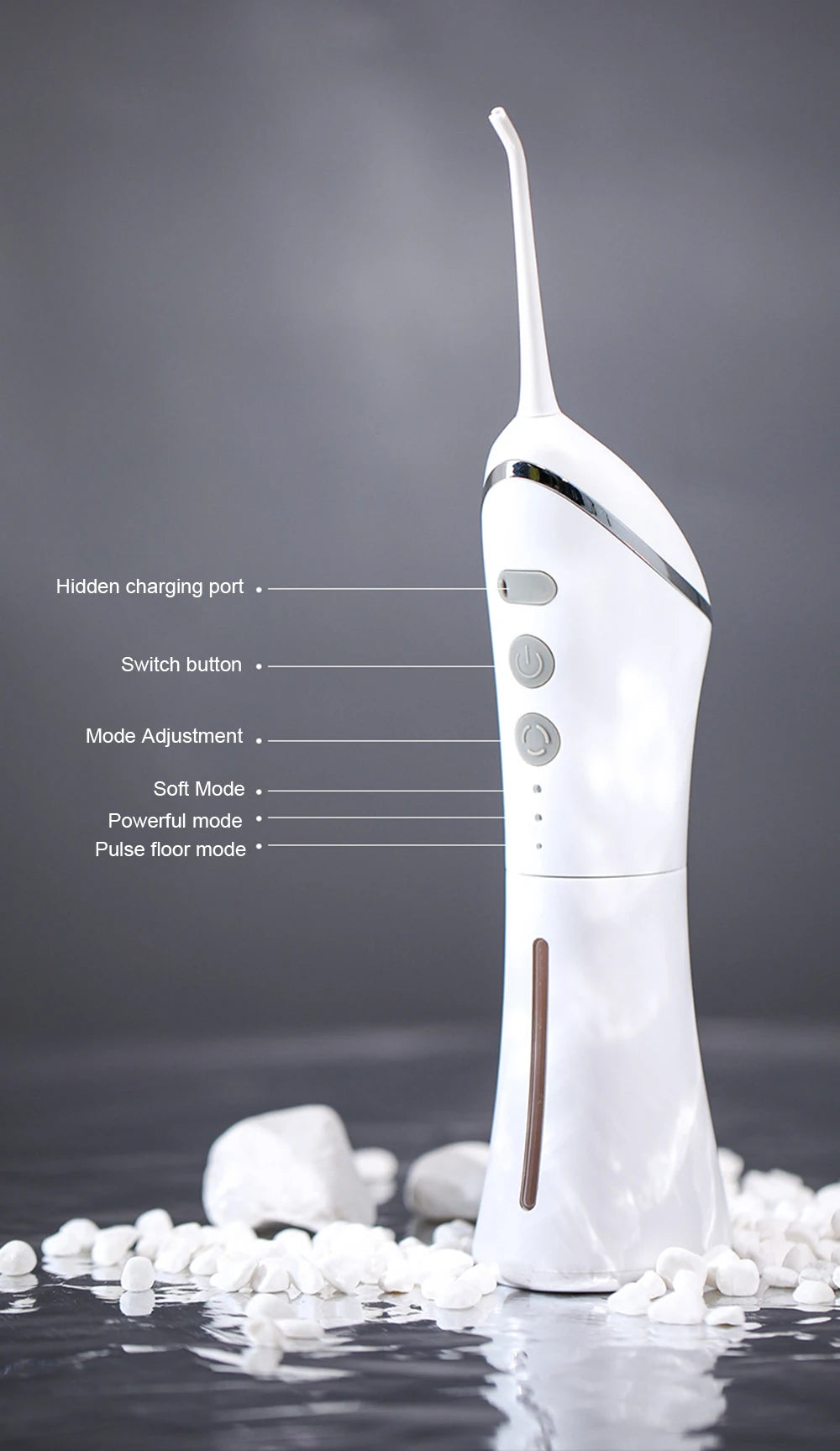 YOUPIN Oral Irrigator Water Flosser Electric Dental Whitening USB Rechargeable Gums Care Portable Cordless Jet Tooth Scaler New