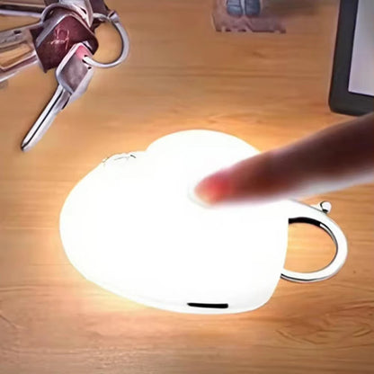 Glow Heart Light Rechargeable Purse Light Touch-Sensitive Heart Cloud Shaped LED Bag Lamp Women USB Charging Compact Wallet Ligh