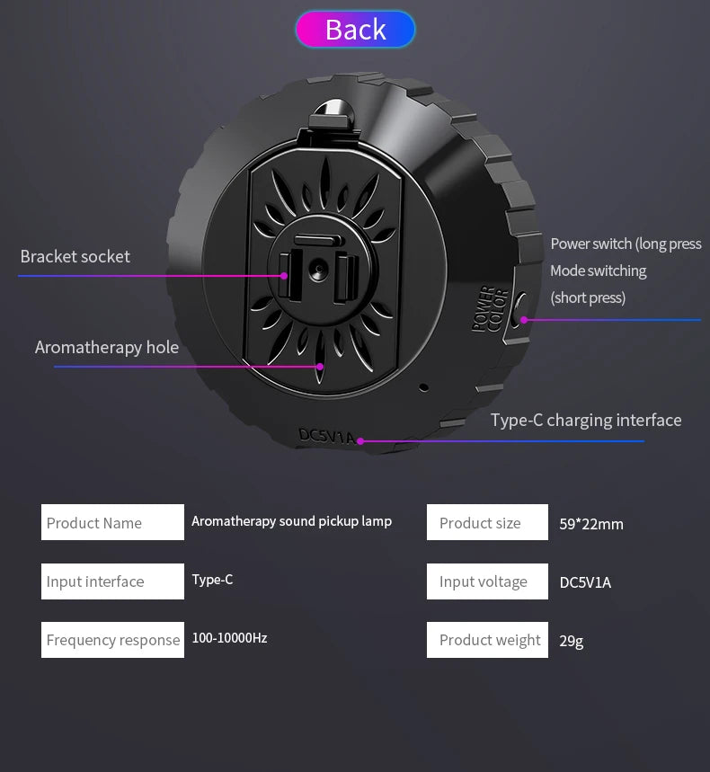 1x Car Music Rhythm Lamp with Fragrance Air Outlet Aromatherapy Air freshener perfume Voice App Control Rhythm Diffuser  RGB