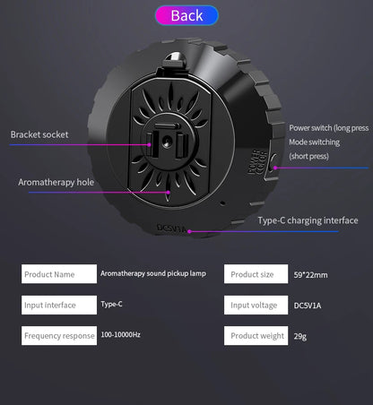 1x Car Music Rhythm Lamp with Fragrance Air Outlet Aromatherapy Air freshener perfume Voice App Control Rhythm Diffuser  RGB