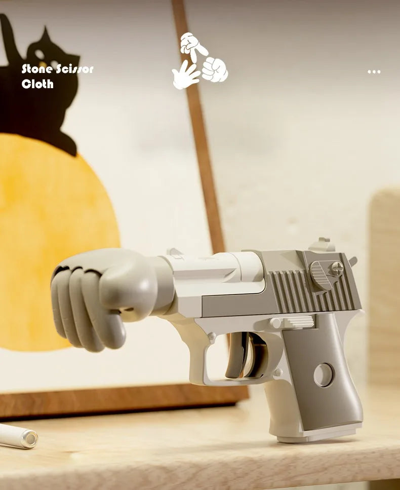 Rock Paper Scissors Gun  Decompression Party Social Toy Stress Relief Prop Tiny Interactive Funny Toy Gun Birthday Gifts