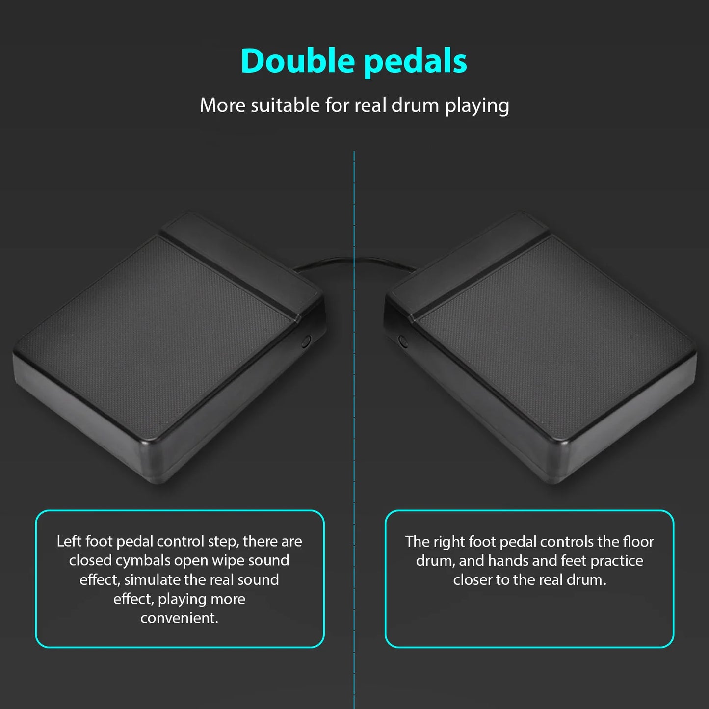 WGS505 Electronic Drum Set 9 Pads Hand Roll Drum with Dual Speaker Rechargeable Practice Drum Kit + Drumsticks + Foot Pedal