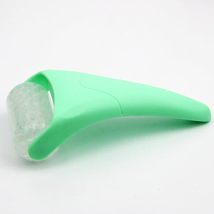 Pink Ergonomic Facial Ice Roller for Skincare and Wellness
