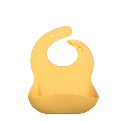 Eco-Friendly Silicone Baby Bibs with Catch Pocket