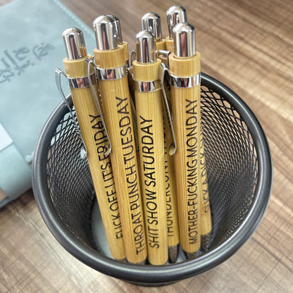 Eco-Friendly Bamboo Ball-Point Pen Set - Sustainable Writing Essentials