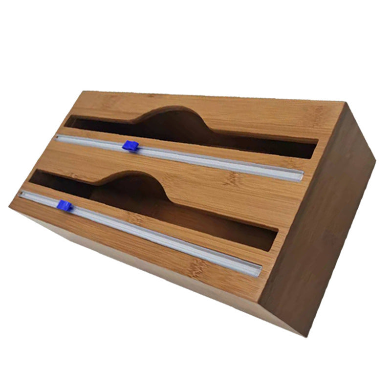 Eco-Friendly Bamboo Cling Film Cutter Box