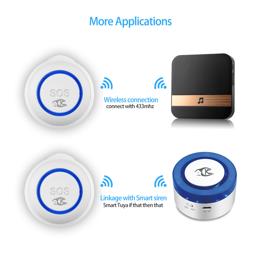 Intelligent Wi-Fi Elderly SOS Emergency Call Button with Voice Alert
