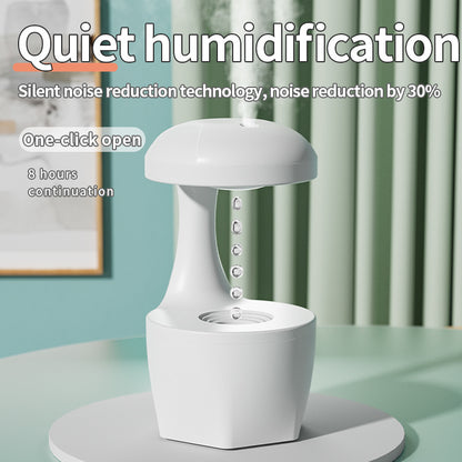 Silent white humidifier with energy-efficient 8-hour operation