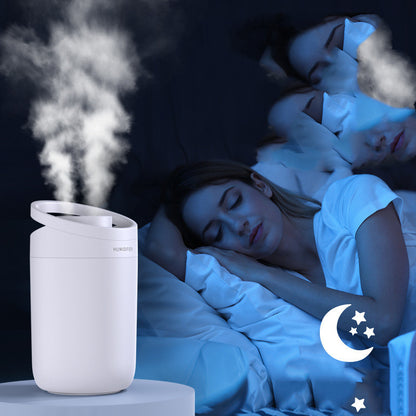 Eco-Friendly Cylindrical Humidifier in White