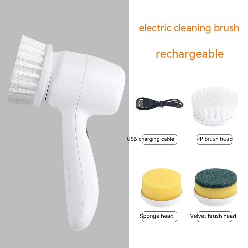Rechargeable Multi-Use Electric Cleaning Brush Set with USB Charging