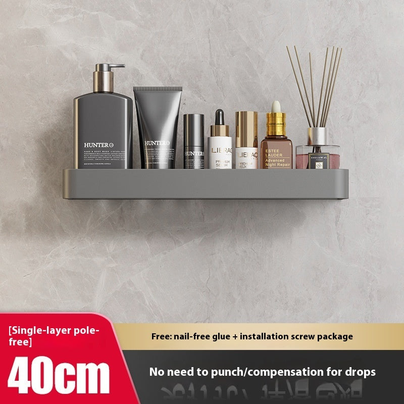 No Drill Bathroom Storage Rack Bathroom Wall-mounted Storage Rack