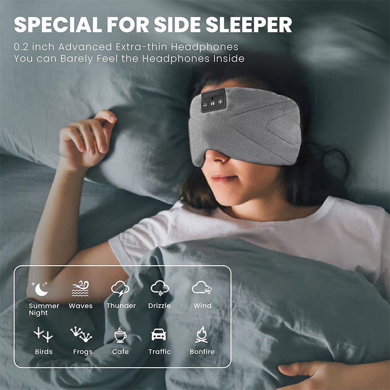 Sleep Mask with Built-In White Noise for Enhanced Sleep