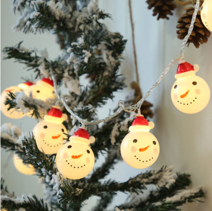 Snowman LED String Lights - Festive Energy-Efficient Holiday Decor