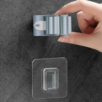 No-Drill Strong Adhesive Mop Hook – 3-Pack Wall Mount Holder