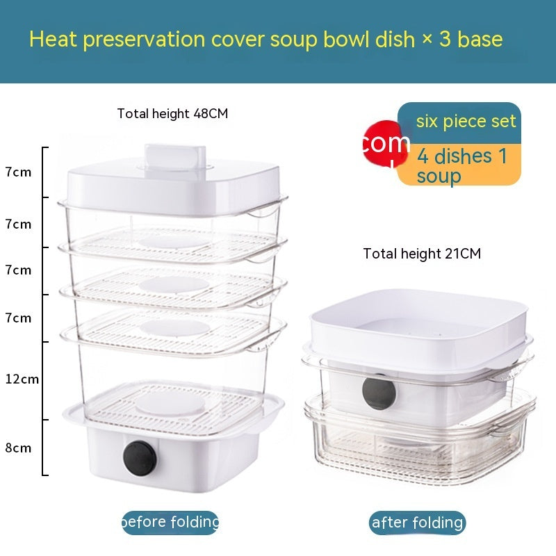 Eco-Friendly Multi-Layer Food Steamer & Storage Cover