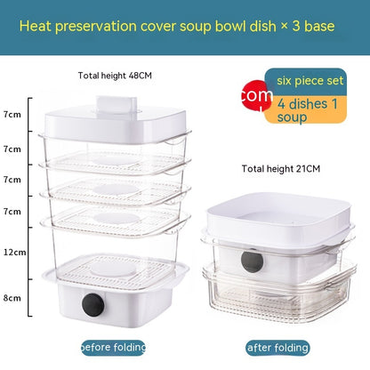 Eco-Friendly Multi-Layer Food Steamer & Storage Cover
