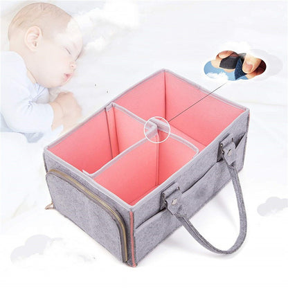 Eco-Friendly Baby Storage Organizer in Gray and Pink