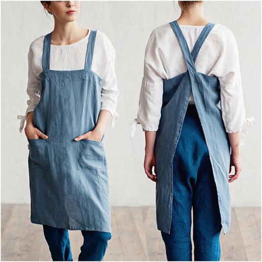 Eco-Chic Sustainable Apron with Shoulder Strap