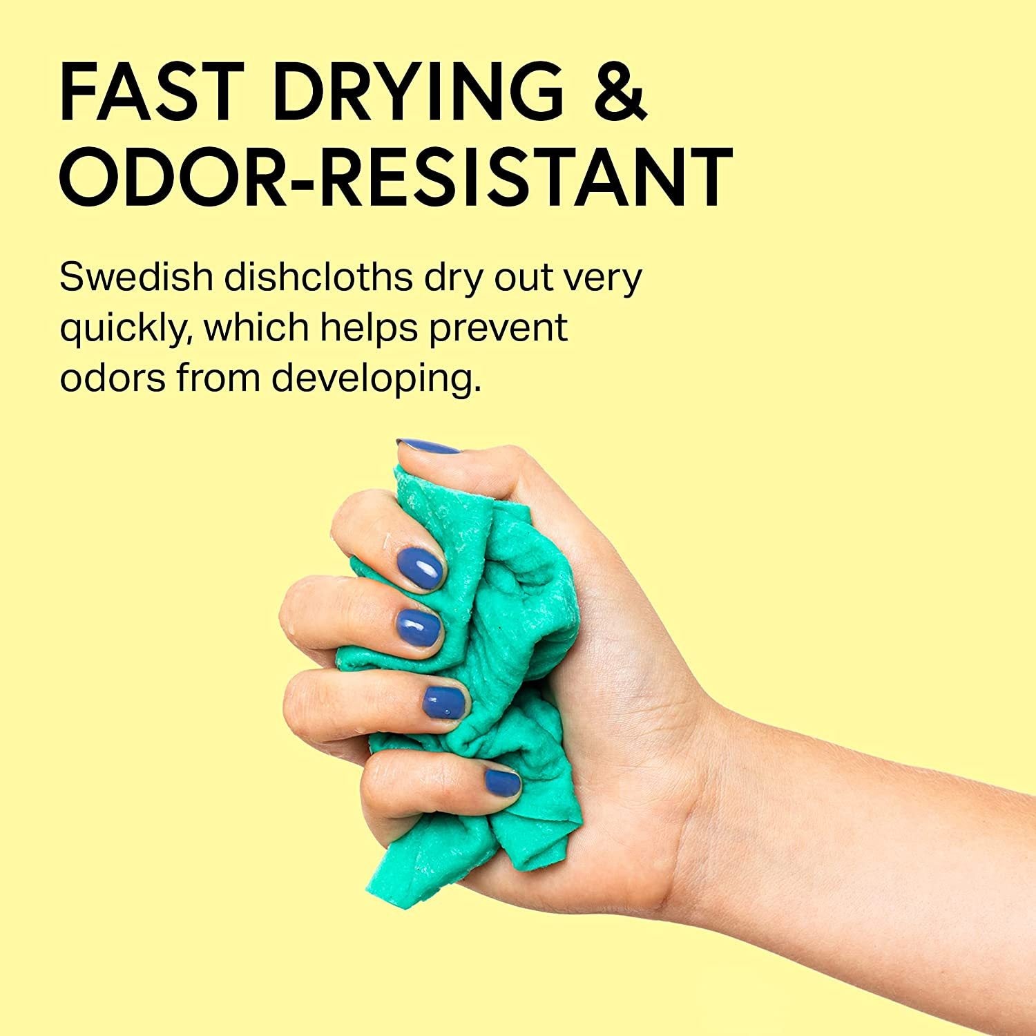 Green Eco-Friendly Swedish Dishcloth for Cleaning