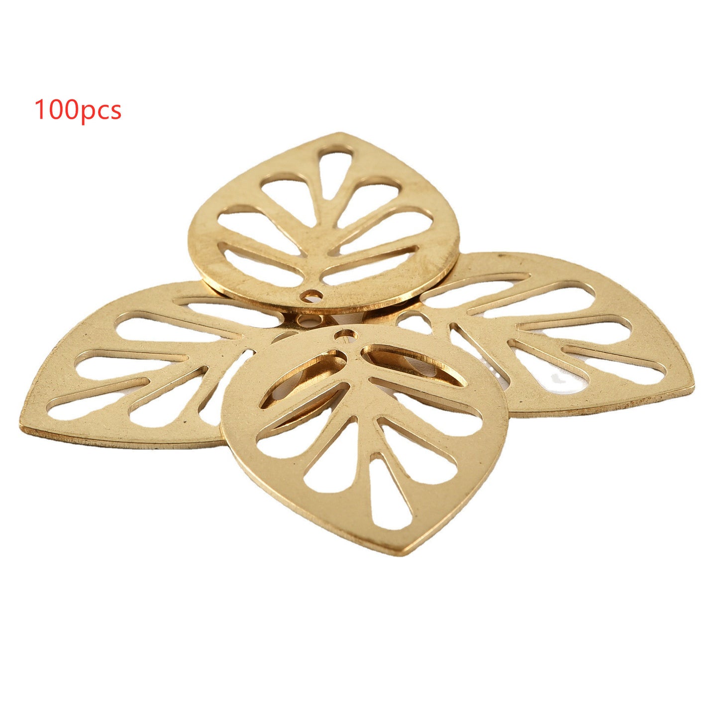 Eco-Friendly Brass Leaf Charms for Home Décor