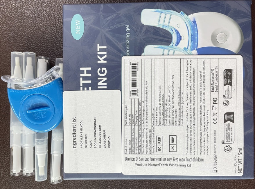 Eco-Friendly LED Teeth Whitening Kit with Reusable Mouthpiece