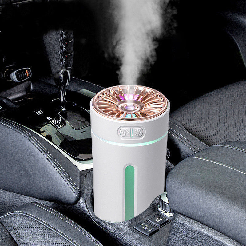 Portable Car Humidifier with Blue LED Light - Enhance Air Quality On-the-Go