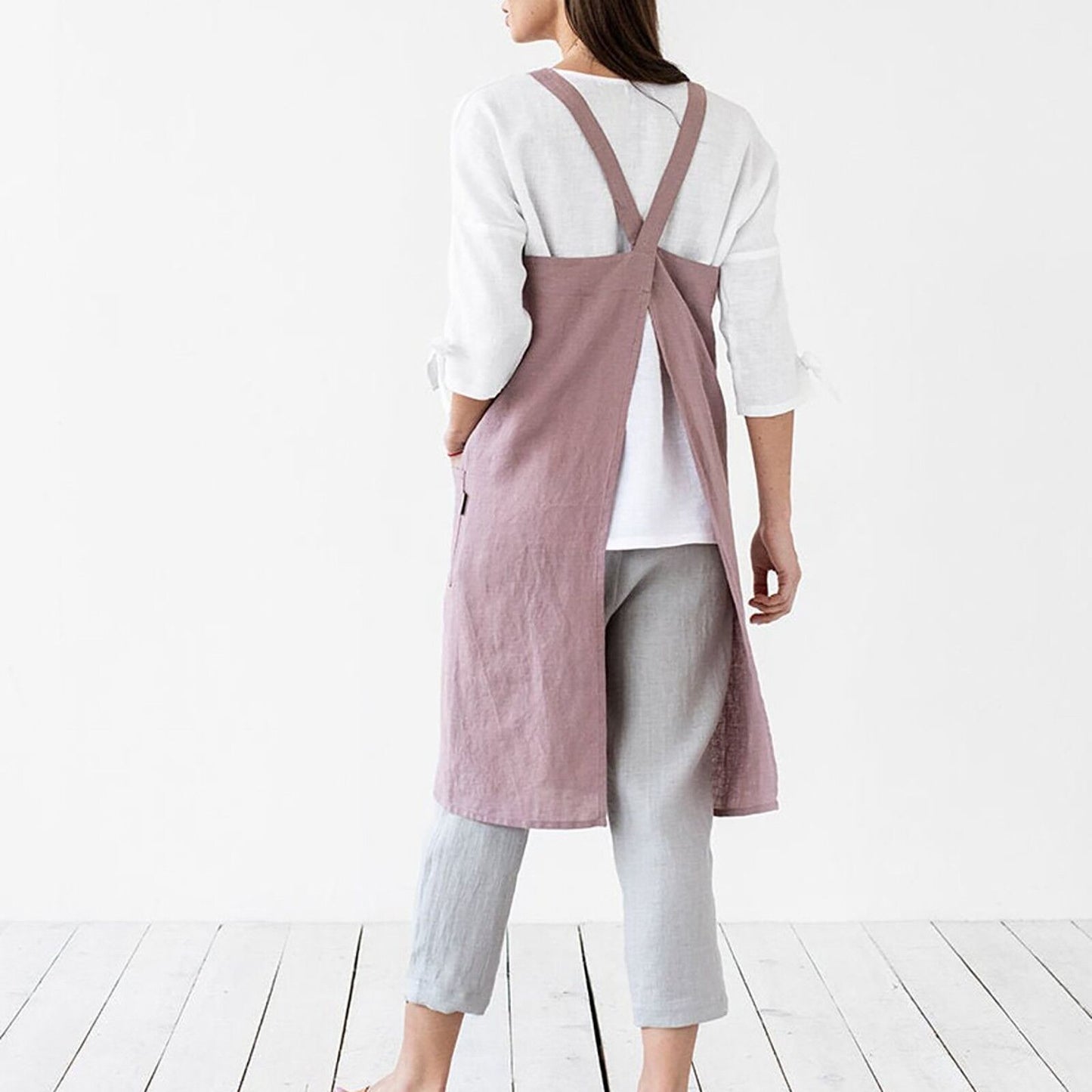 Eco-Chic Sustainable Apron with Shoulder Strap