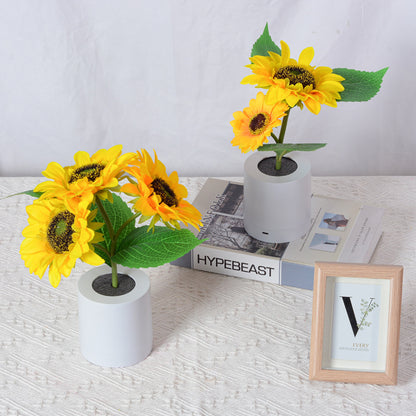Eco-Friendly LED Flower Lamp with Yellow Blooms