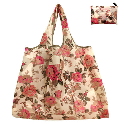Eco-Friendly Reusable Shopping Bag - Durable Floral Tote for Groceries