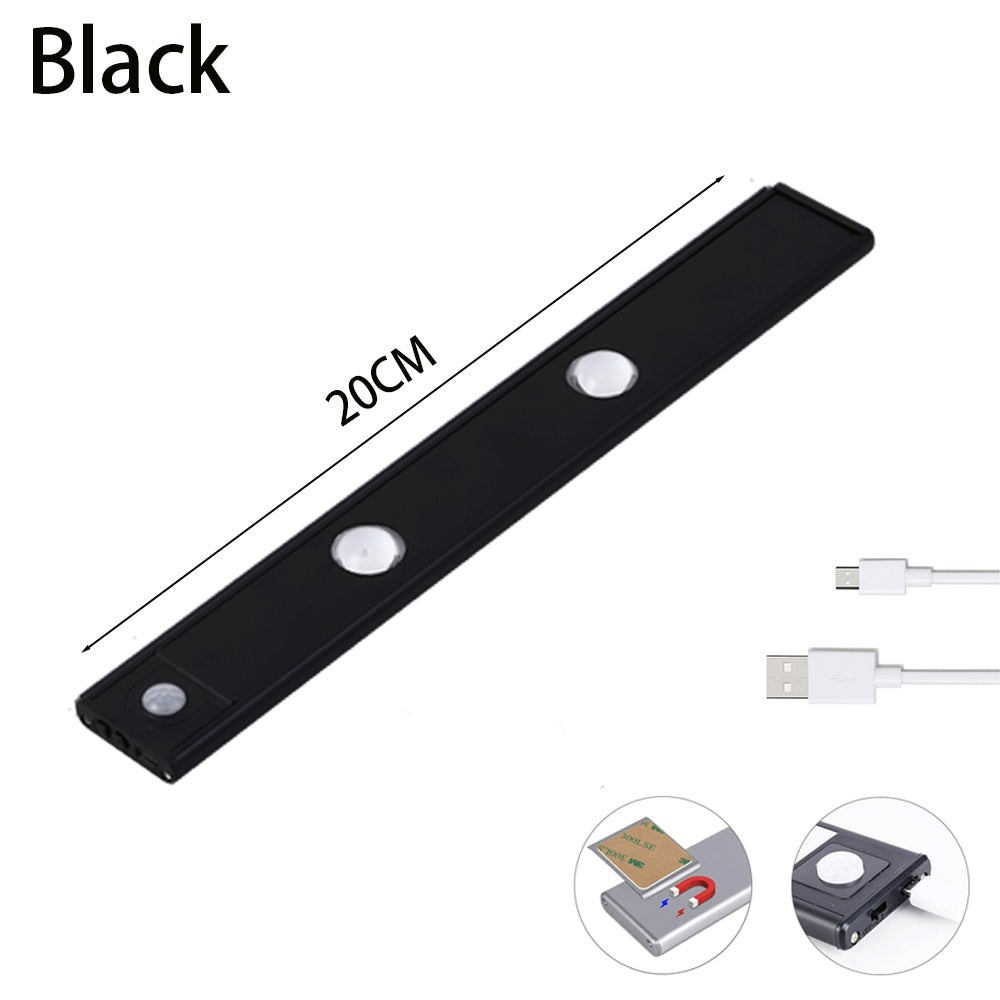 USB Rechargeable LED Motion Sensor Night Light – Ultra-Thin Wireless Cabinet & Wardrobe Lighting