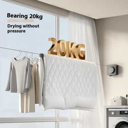 Retractable Wall-Mounted Clothesline - Eco-Friendly Drying Solution