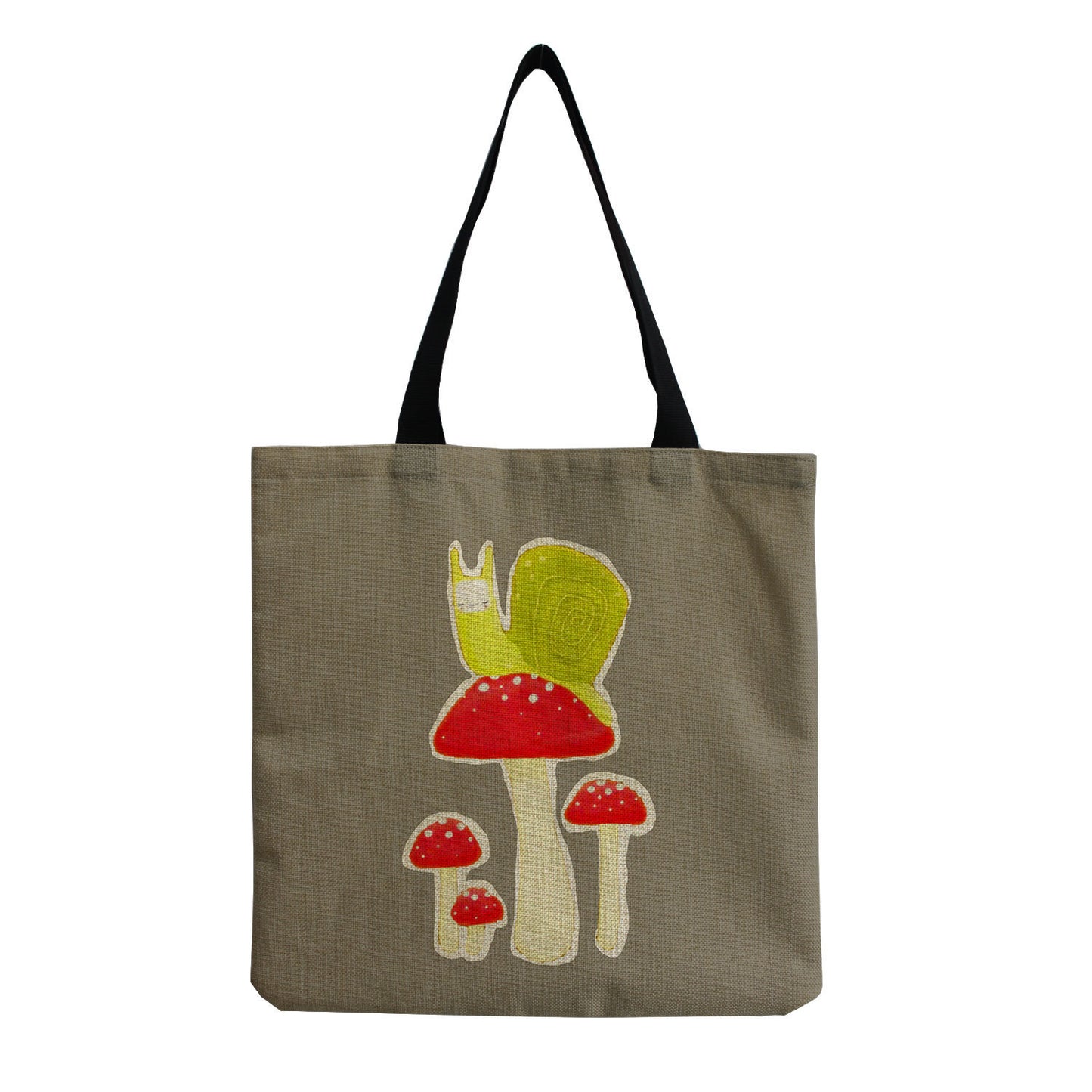 Cartoon Mushroom One Shoulder Reusable Tote Bag