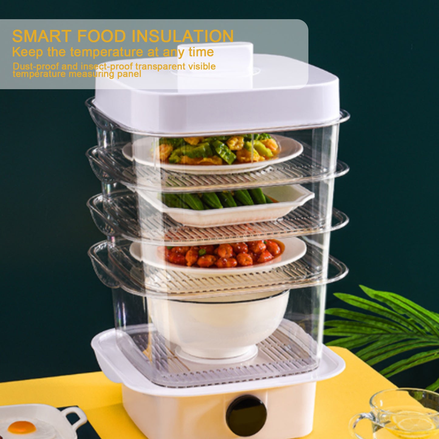 Eco-Friendly Multi-Layer Food Steamer & Storage Cover