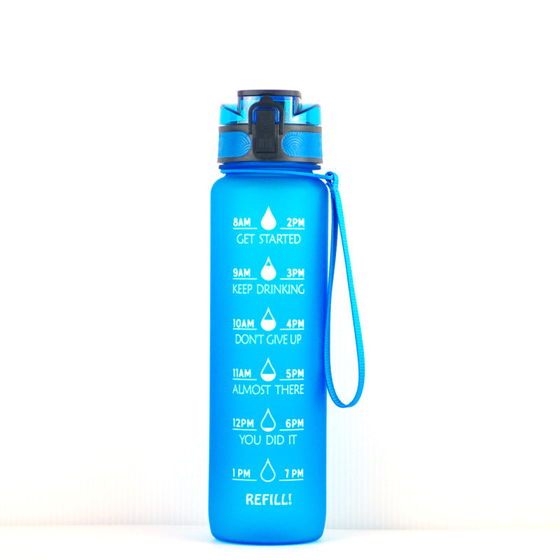 Hydration Time-Marker Water Bottle - Eco-Friendly & BPA-Free
