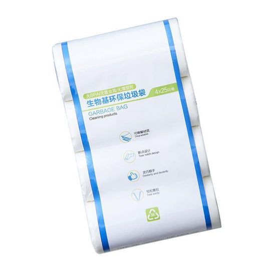 Biodegradable White Garbage Bags - Eco-Friendly Waste Solution