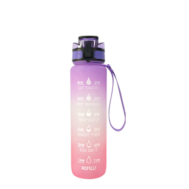 Hydration Time-Marker Water Bottle - Eco-Friendly & BPA-Free