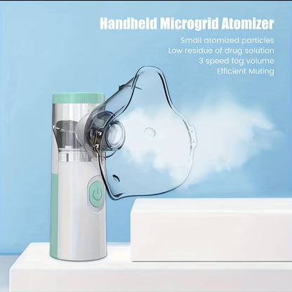 Compact Handheld Microgrid Atomizer in White and Light Green