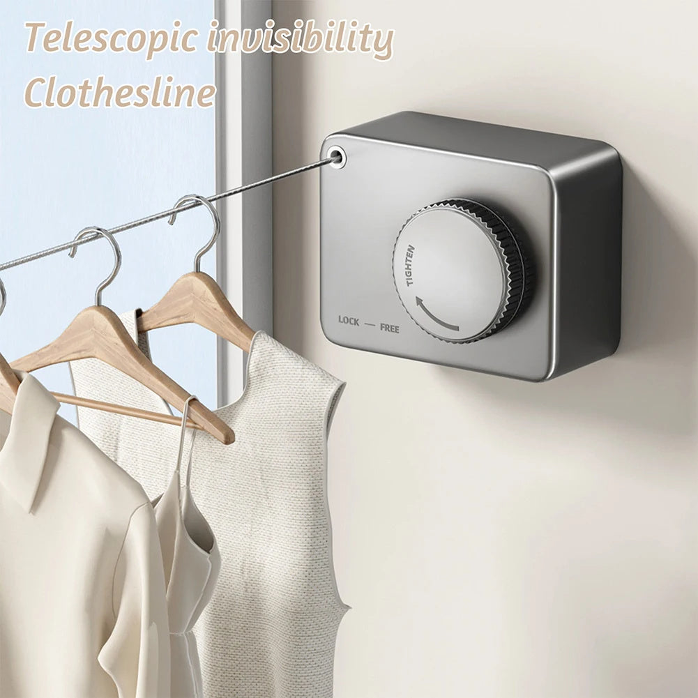 Retractable Wall-Mounted Clothesline - Eco-Friendly Drying Solution