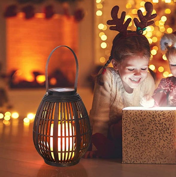 Eco-Friendly Solar Rattan Wind Lamp for Outdoor Ambiance