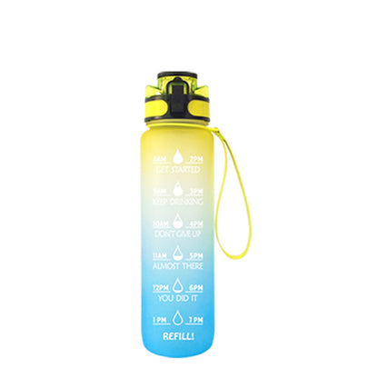 Hydration Time-Marker Water Bottle - Eco-Friendly & BPA-Free