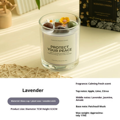 Home Fragrance Soy Candle (6.0 oz / 170 g) – Crystal Jar, Long-Lasting Scented Candle