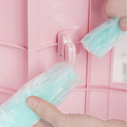 Pink Wall-Mounted Storage Organizer for Home Use