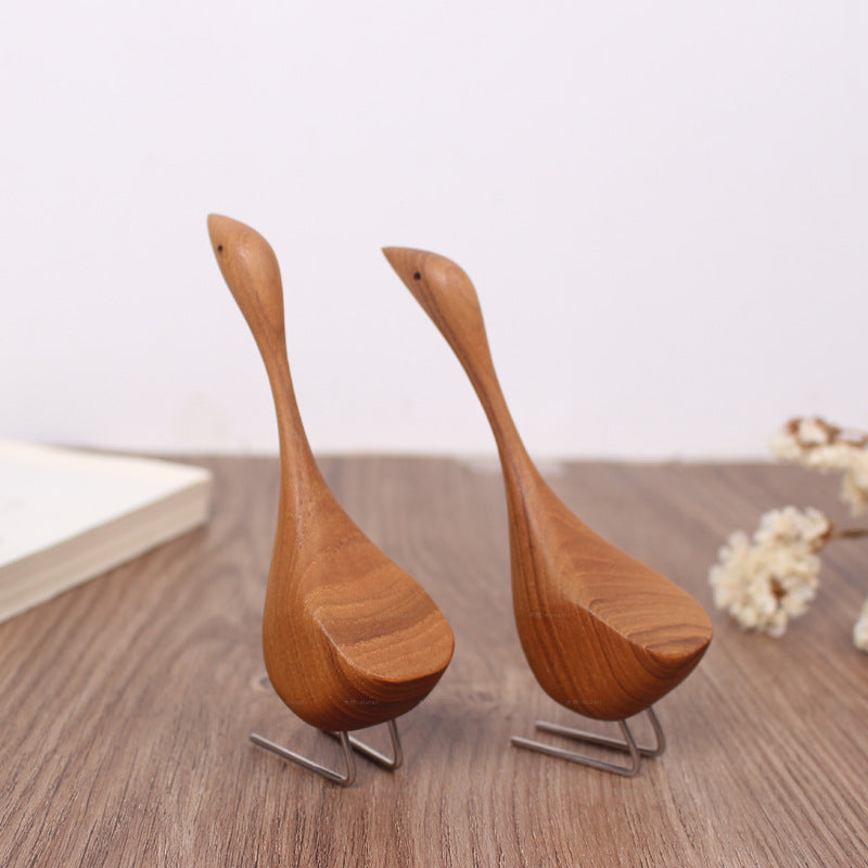 Eco-Friendly Wooden Bird Figurines - Sustainable Home Décor