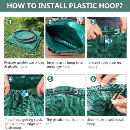 Eco-Friendly Heavy Duty Garden Waste Bags with Handles