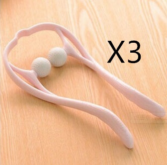 U-Shaped Neck and Shoulder Massager with Dual Handles and Roller Balls