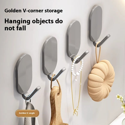 Strong Adhesive Wall Hooks (Punch-Free, 5-Pack)