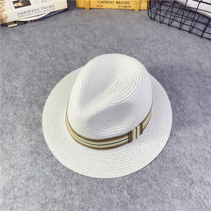 Eco-Friendly Kids Straw Fedora Hat with Black Band