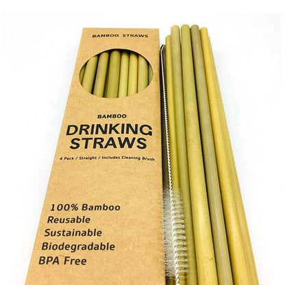 Eco-Friendly Bamboo Drinking Straws - Sustainable & Reusable