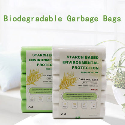 Biodegradable Garbage Bags - Starch-Based, Green & White